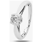 9ct White Gold 0.50ct Diamond Mount Accent Solitaire Ring THR20232-50 O