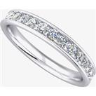 9ct White Gold 0.25ct Diamond Half-Eternity Ring (Q) 8991/9W/DQ10/25PT Q