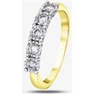 9ct Yellow Gold 0.33ct Diamond Half Eternity Ring 50M02YW/33-10 L