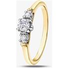 9ct Two Colour Gold 0.25ct Diamond Ring 2030YW/25-10 O