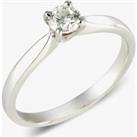 9ct White Gold 0.20ct Claw-set Diamond Solitaire Ring 8645/9W/DQ1020 M