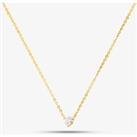14ct Yellow Gold 0.20ct Brilliant Cut Diamond Solitaire Necklace PA39106KY14DD