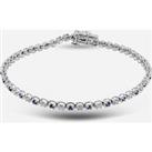 9ct White Gold Sapphire and Diamond Tennis Bracelet THB15917-100SD 9CT