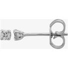 9ct White Gold 0.15ct Claw-set Diamond Stud Earrings 5035E/9W/DQ1015