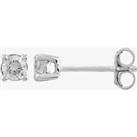 9ct White Gold 0.20ct Four Claw Diamond Earrings THE2534-20