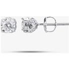 9ct White Gold 0.50ct Four Claw Diamond Stud Earrings THE19683-50