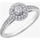 9ct White Gold 0.45ct Diamond Ring 30757WG/45-10 M