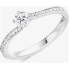 Platinum Solitaire Twist Diamond Engagement Ring (M) ENG4032