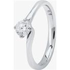 Platinum Four Claw Petite-Trellis Twist Diamond Solitaire Ring (min 0.33ct) CR11068/PT950.33CT L