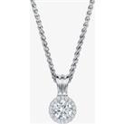 Geoghegan Cannele 18ct White Gold Diamond 0.33ct Halo Cluster Pendant CAN68/W