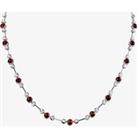 18ct White Gold Ruby and Diamond Necklet HSN1028(DIA/RU)S