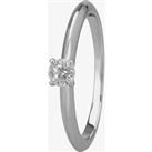 Mastercut Simplicity Four Claw 18ct White Gold 0.15ct Diamond Solitaire Ring C5RG001 015W