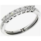 18ct White Gold 0.50ct Diamond Half Eternity Ring (Adjustable Size) 01.28.120