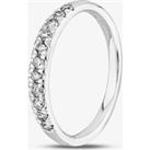 9ct White Gold 0.33ct Diamond Pave Set Half Eternity Ring THR15238-33Tp P