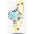 9ct Opal and Diamond Cluster Ring DOR341 P