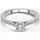 Platinum Diamond Four Claw Solitaire Ring 01G4K-P001