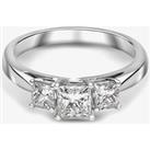 Platinum Princess Cut Diamond Trilogy Ring 16D5K-P002