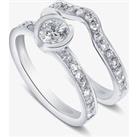 Geoghegan Fission Highlight Platinum & Diamond 0.16ct Shaped Half Eternity Ring FIH10/P