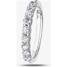 Platinum 0.80ct Diamond Half Eternity Ring 3974WDWG/80-18