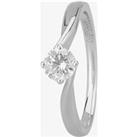 1888 Collection Platinum 0.40ct Diamond Twisted Solitaire Ring RI-1027(.40CT PLUS)- H/SI1/0.40ct