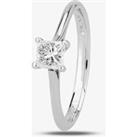1888 Collection Platinum 0.40ct Princess-Cut Diamond Classic Solitaire Ring RI-2022(.40CT PLUS)- F/VS2/0.41ct