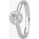 1888 Collection Platinum 0.33ct Diamond Floating Halo Ring DSR21(.33CT PLUS)- F/SI2/0.49ct