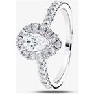 1888 Collection Platinum Pear-Cut Diamond Halo Cluster Ring RC2031(7X5) D/SI2/1.24ct