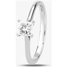 1888 Collection Platinum 0.50ct Princess-Cut Diamond Classic Solitaire Ring RI-2022(.50CT PLUS) F/SI1/0.51ct