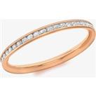 9ct Rose Gold 2mm Crystal-Set Eternity Ring (M) 5.84.9079 M