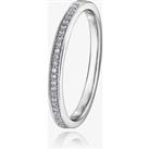 9ct White Gold 0.08ct Diamond Half-Eternity Wedding Ring 30388WDWG/20-10 P