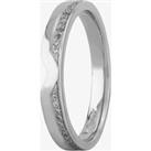 Platinum 0.08ct Diamond Set Shaped Wedding Ring WS103 M