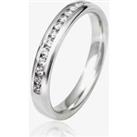 18ct White Gold 2.0mm Channel Set Diamond Court Wedding Ring WGH5/2R125 18W HSI-M