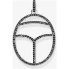 THOMAS SABO Silver Black Cubic Zirconia Scarab Symbol Pendant PE742-643-11