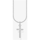 THOMAS SABO Silver Cubic Zirconia Cross Necklace KE2043-051-14-L45V