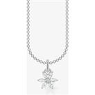 THOMAS SABO Sterling Silver White Cubic Zirconia Flower Pendant Necklace KE2103-051-14