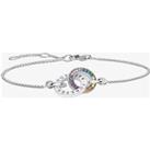 THOMAS SABO Together Sterling Silver Interlocking Rainbow Bracelet A1551-318-7-L19V