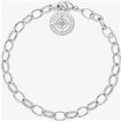 THOMAS SABO Silver Diamond Oval Belcher Bracelet DCX0001-725-14-14.5cm