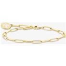 THOMAS SABO Gold Plated White Cold Enamel Long Link 17cm Charm Bracelet X0286-427-39-17