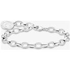 THOMAS SABO Silver White Cold Enamel Wide Link 15cm Charm Bracelet X0285-007-21-15
