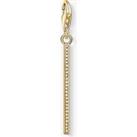 THOMAS SABO Gold Plated Clear Cubic Zirconia Vertical Bar Charm 1577-414-14