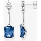 THOMAS SABO Ladies Blue Octagon Dropper Earrings H2177-166-1