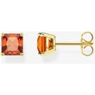 THOMAS SABO Gold Plated Orange Stone Stud Earrings H2174-472-8