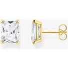THOMAS SABO Gold Plated White Stone Stud Earrings H2201-414-14