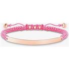 THOMAS SABO Ladies Pink Heart Rose Love Bridge Bracelet LBA0048-597-9-L19V