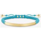 THOMAS SABO Ladies Blue Starfish Gold Plated Love Bridge Bracelet LBA0060-848-1-L19V