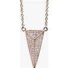 Sif Jakobs Rose Gold-Plated 'Pecetto Grande' White Pave Triangle Necklace SJ-C0069-CZ(RG)