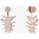 Sif Jakobs Ladies Rose Gold-Plated 'Fucino' White Cubic Zirconia Ear Jackets SJ-E0696-CZ(RG)