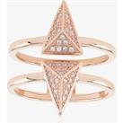Sif Jakobs Rose Gold-Plated 'Pecetto' Double Arrow Cubic Zirconia Ring SJ-R0043-CZ(RG)/54