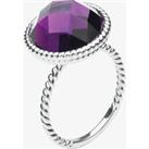 Kit Heath Silver Purple Faceted Glass Ring 10287PE11
