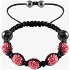 Shamballa Style Pink Crystal Bracelet ZJ969344